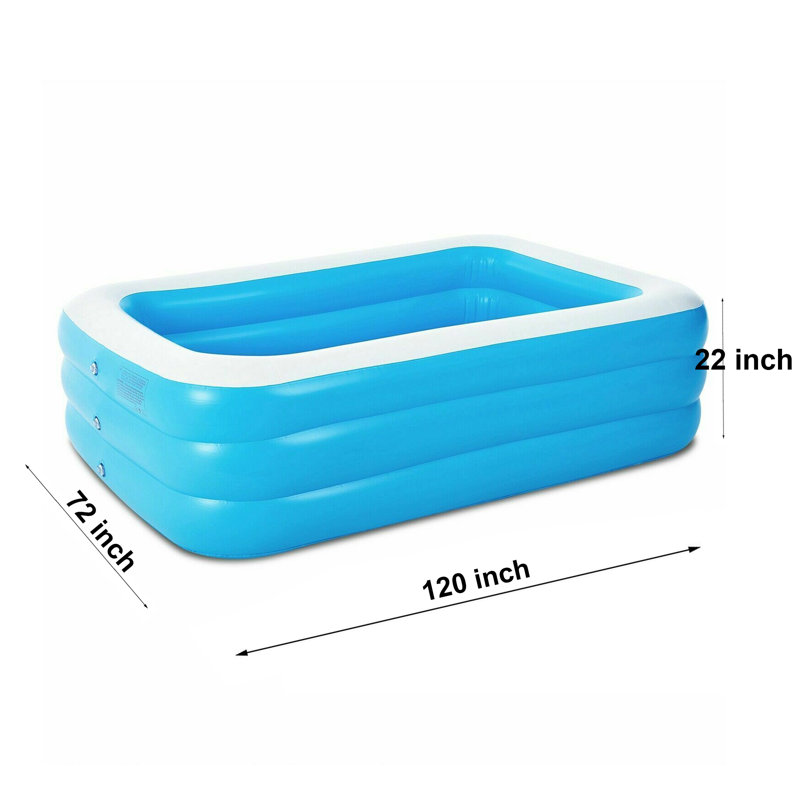 iMounTEK 2 ft. H x 10 ft. L x 6 ft. W Plastic Inflatable Pool & Reviews Wayfair